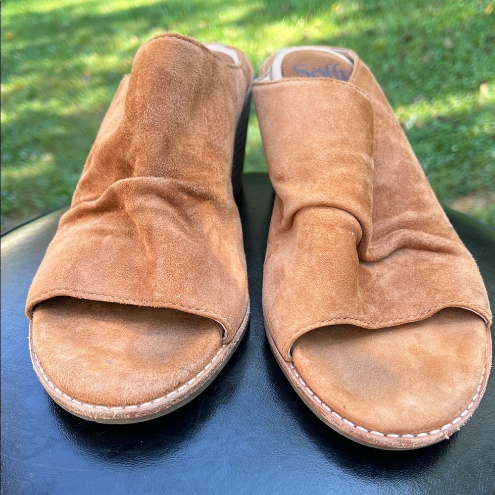 Sofft Strathmore ruched sandals brown women’s size 10 - Picture 4 of 9